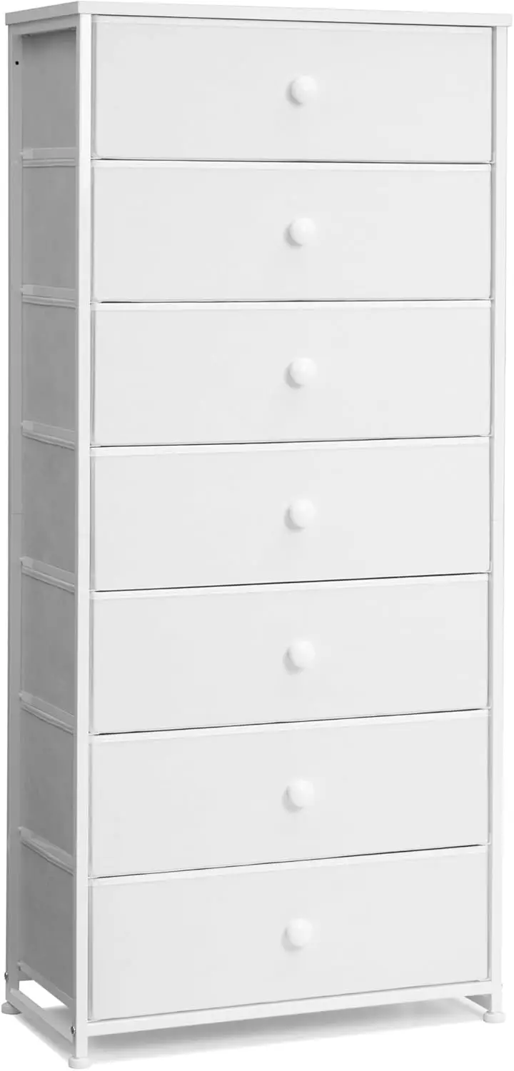 Crestlive Products Tall Dresser, 7-Drawer Wide Fabirc Storage Tower, Chests Of Drawers - Vertical Organizer Unit For Bedroom,