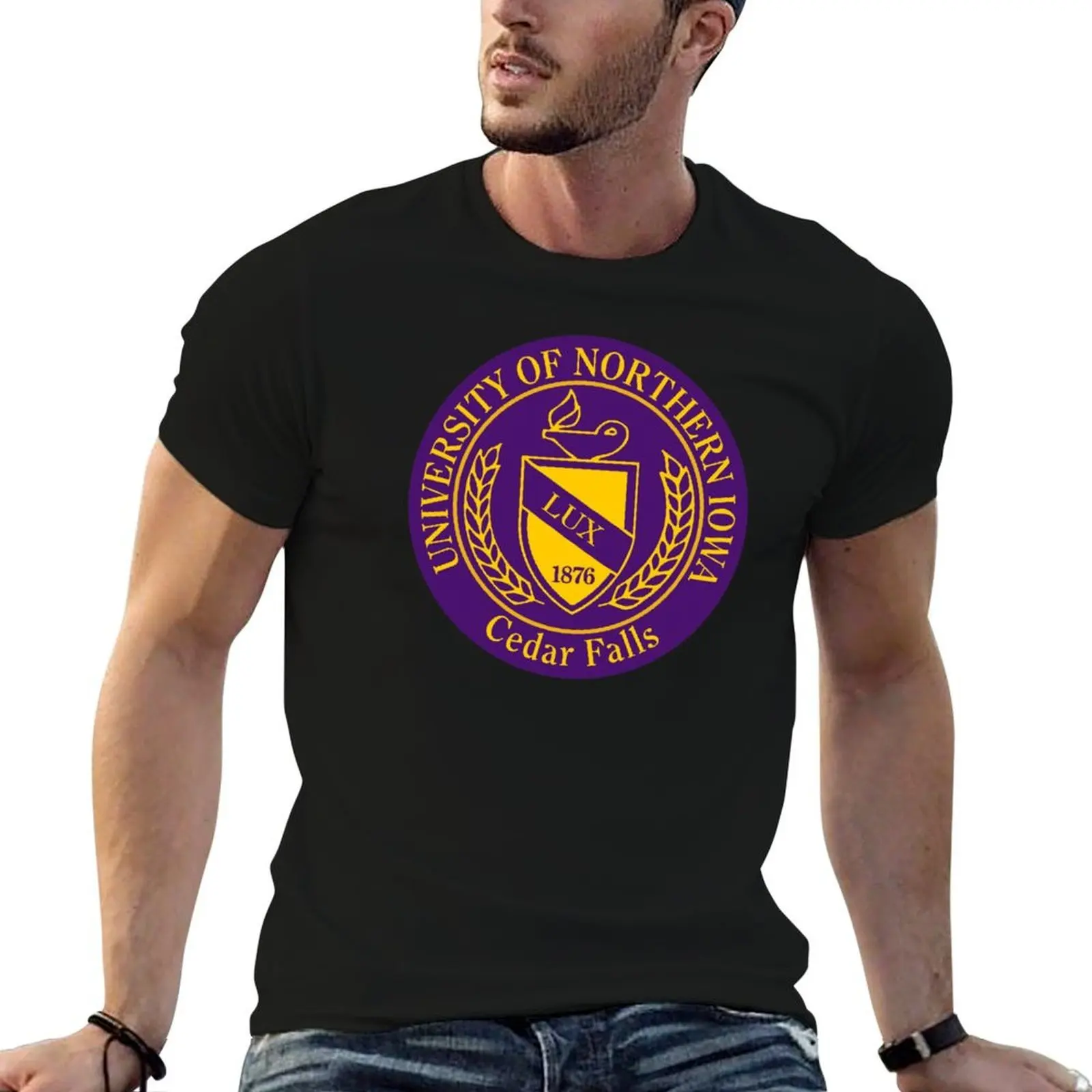 

University of Northern Iowa T-Shirt man graphic t shirt t shirt man casual t shirts cotton 100% T-Shirt