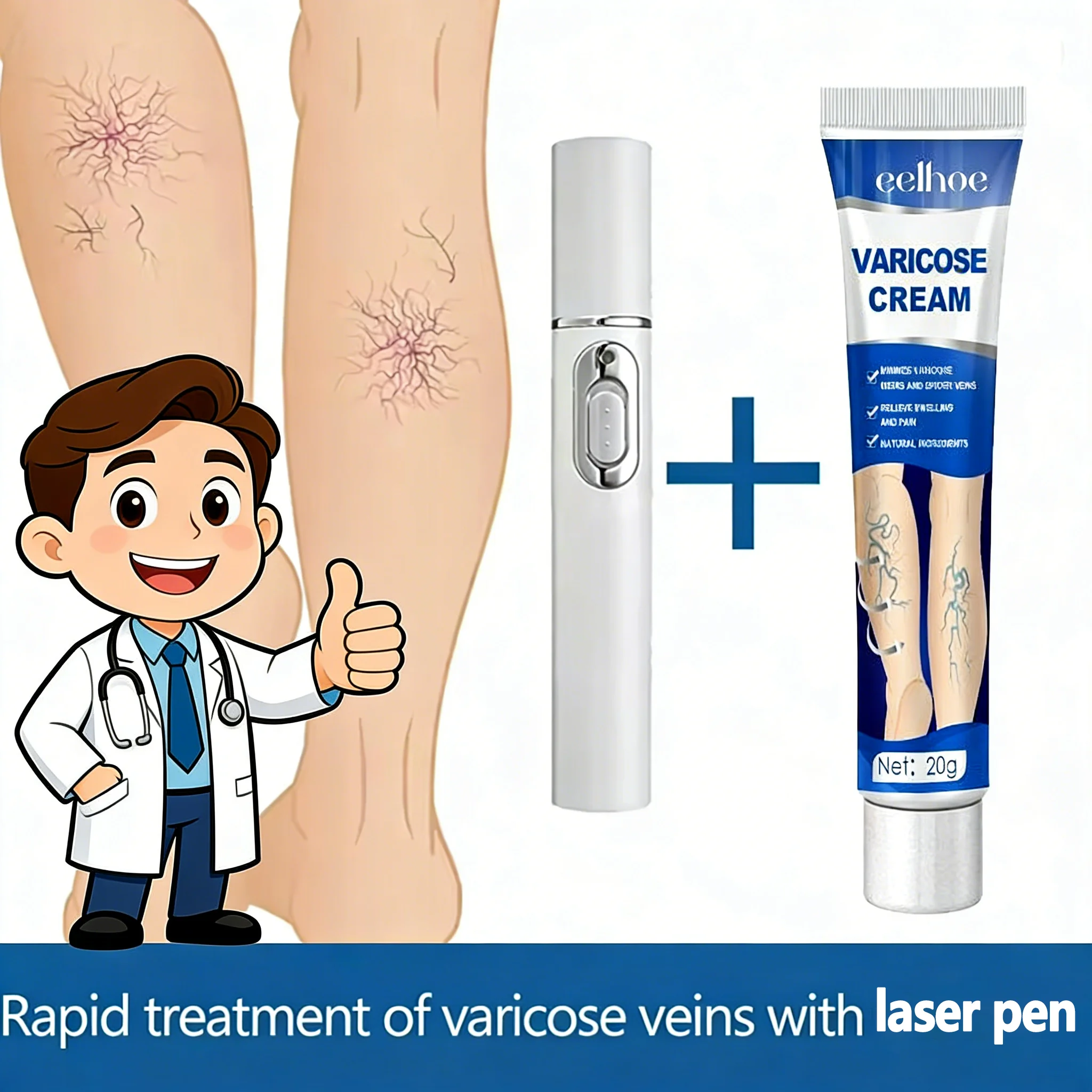 

26 HT Upgraded Version of The Third Generation Tool Blue Light Laser Repair Varicose Veins