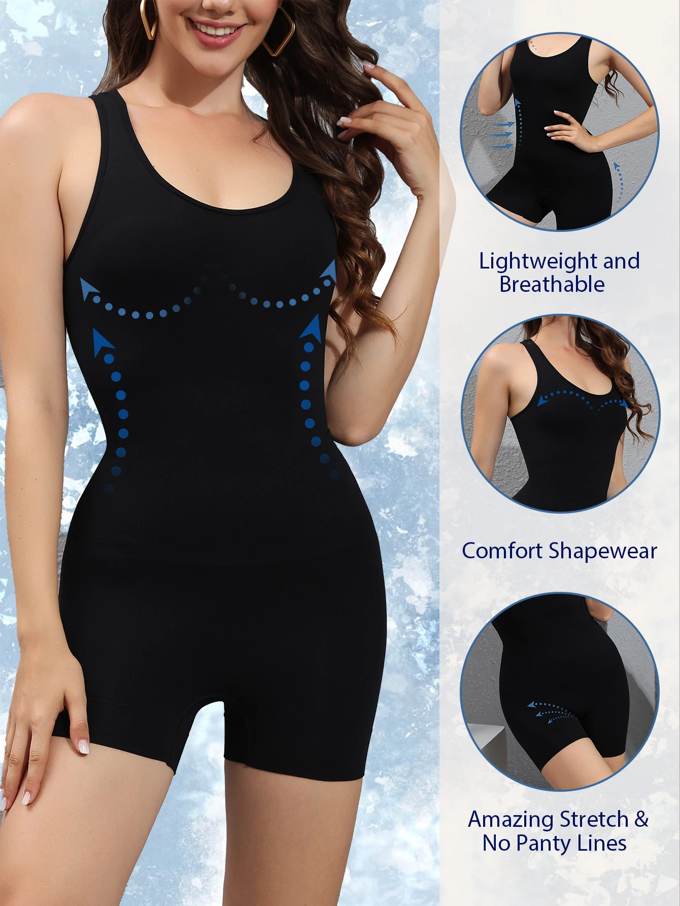 One-piece seamless Shapewear High rise waist Lift lingerie for women Halter waist corset bodysuit