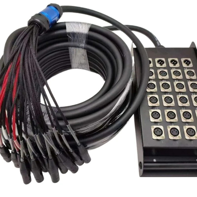 24-Channel stage junction box, multi-channel audio signal cable box