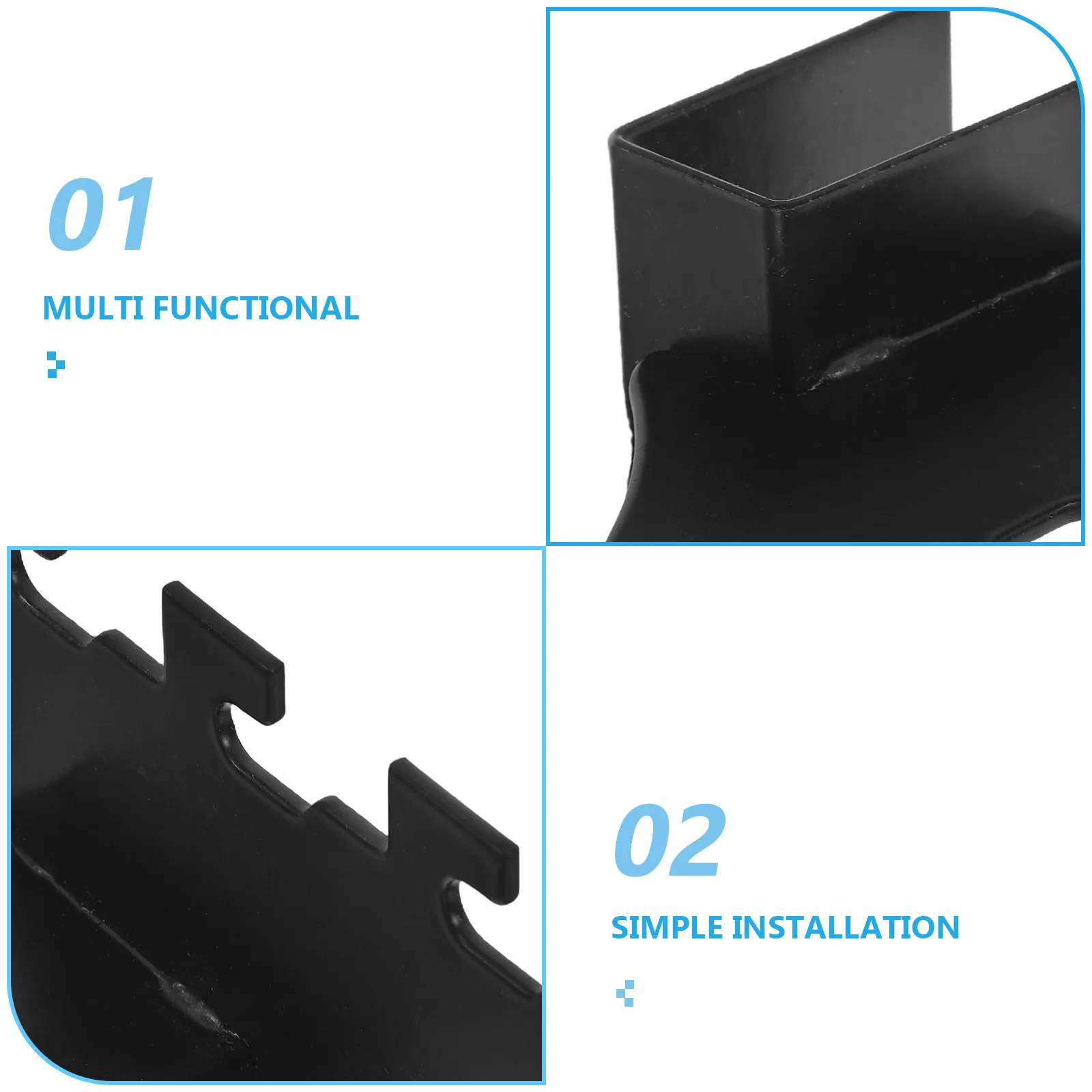 2Pcs Shelf Brackets Heavy Duty Stainless Steel Square Pipe Support for Supermarket Shelves Multipurpose Metal Hardware Shelf - view 2
