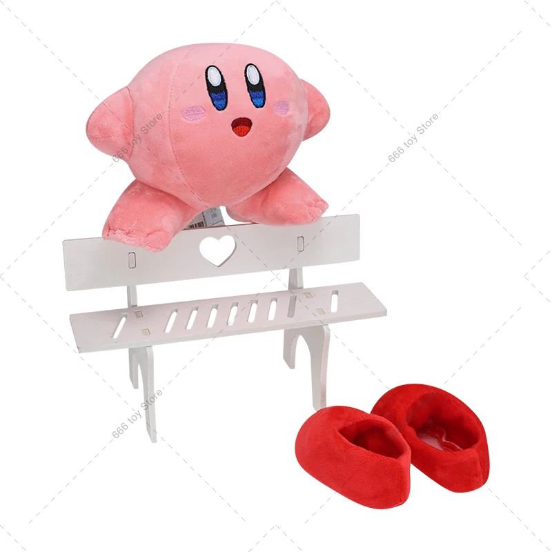 

New Anime Star Kirby Plush Kirby Wear Shoes Stuffed Peluche High Quality Toys Christmas Birthday Great Gift For Children