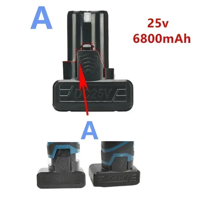 New 25v 6800mAh Universal Rechargeable Lithium Battery For Power Tools Electric Screwdriver Electric drill Li-ion Battery