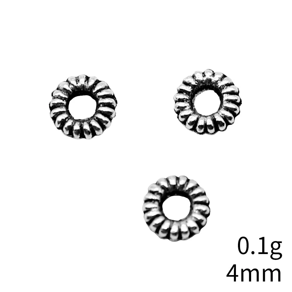 IFOCUS 100 ชิ้น/ล็อตขนาดเล็ก Spacer ลูกปัดสําหรับเครื่องประดับ DIY ทําโลหะผสมสังกะสี 4.5x4.5 มม./0.18x0.18 นิ้ว