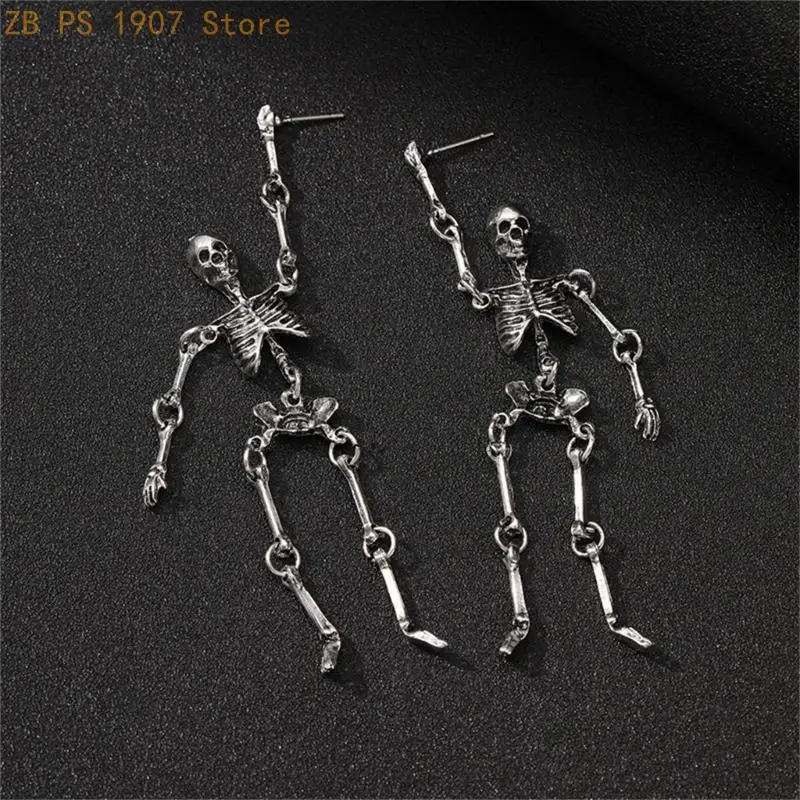Metallic Halloween Skeleton Earrings for Stage and Costume Styling 55KA