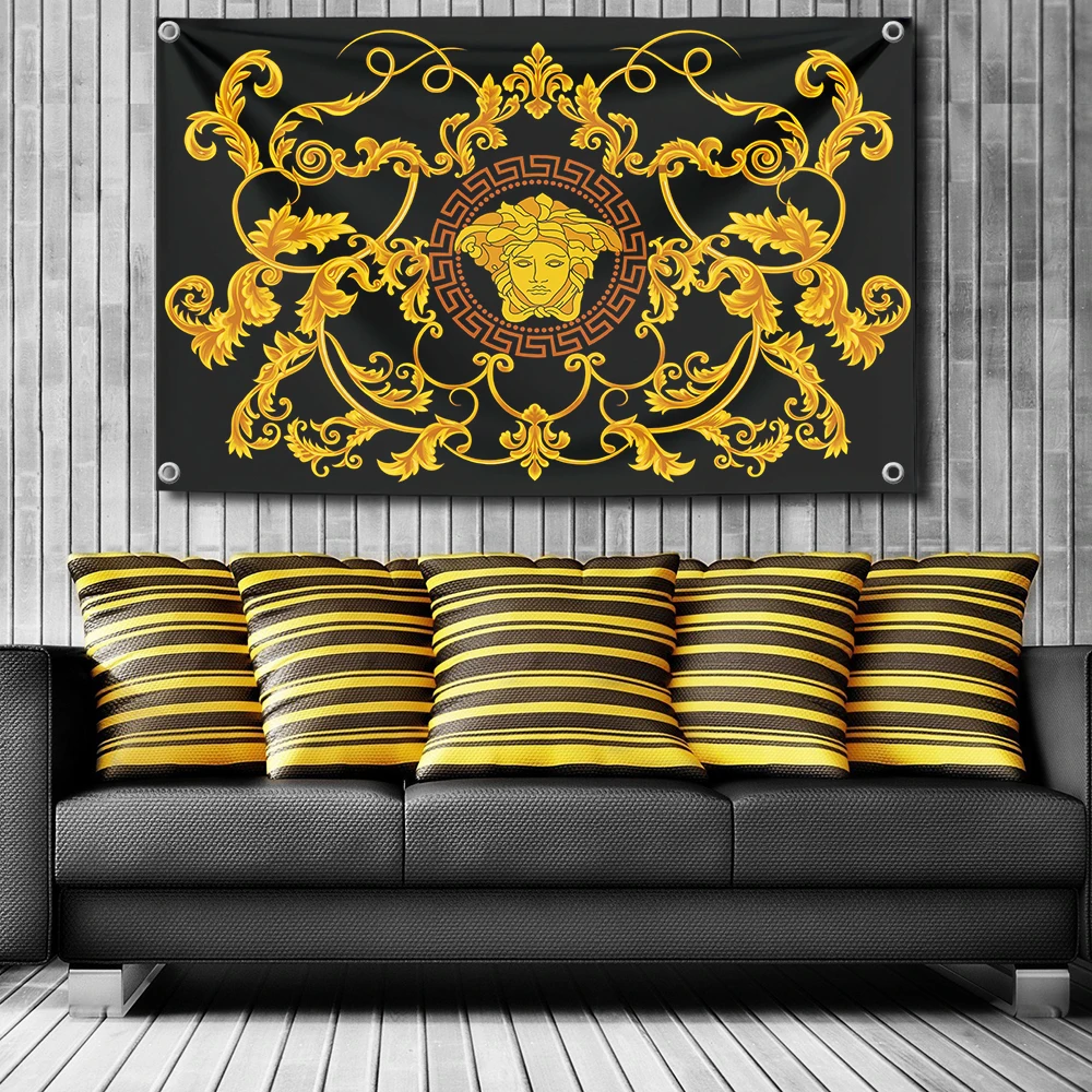 90x150CM Medusa Hanging Flag 60x90CM Polyester Banner V-Versace-S Home Decoration