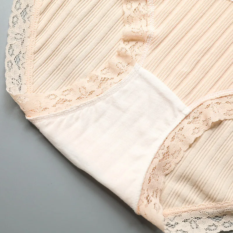 プラスサイズのコットンマタニティパンティー、マタニティ下着、妊娠パンティー、ローウエストレース