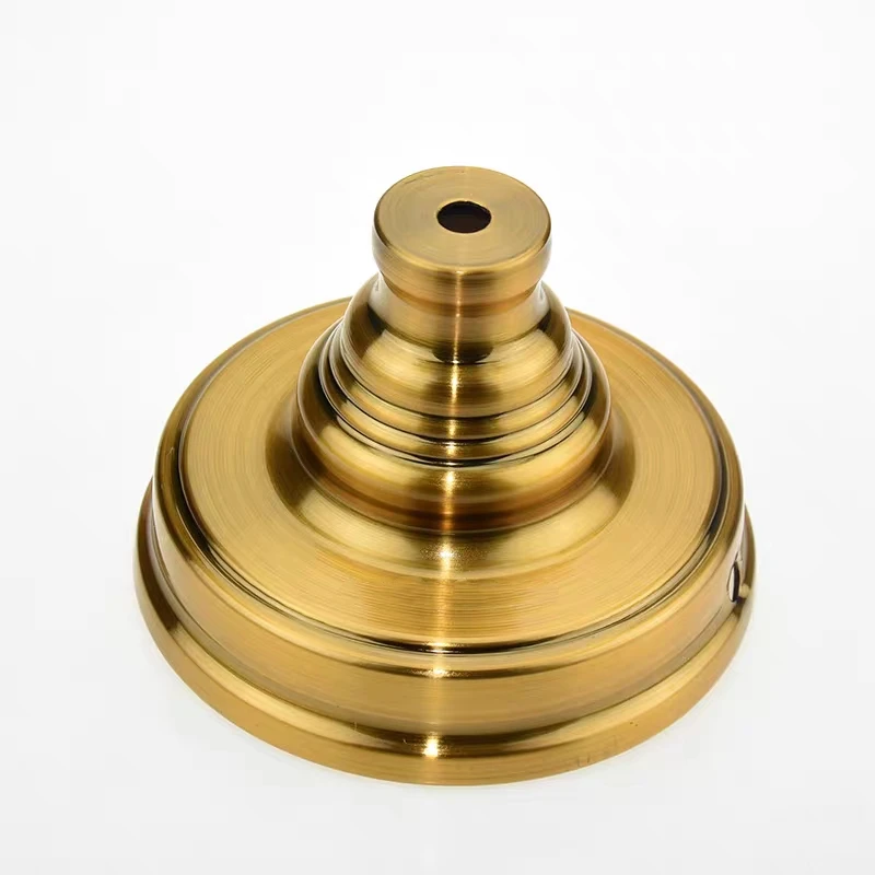 Vintage Brass-Finished Iron Lamp Parts: Base Plates, Trays for Ceramic/Crystal DIY Lighting