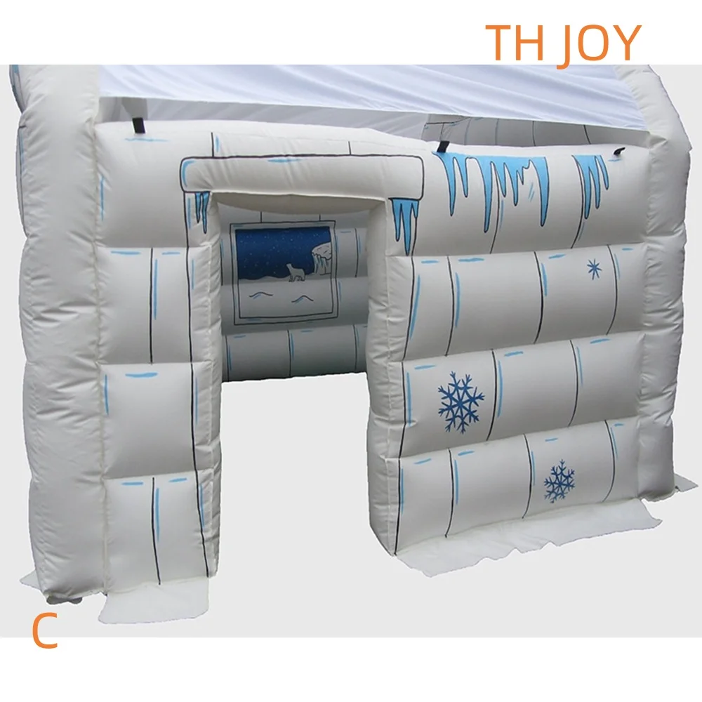 Transporte aéreo rápido 2025 novo design inflável neve iglu inflável casa de natal tenda