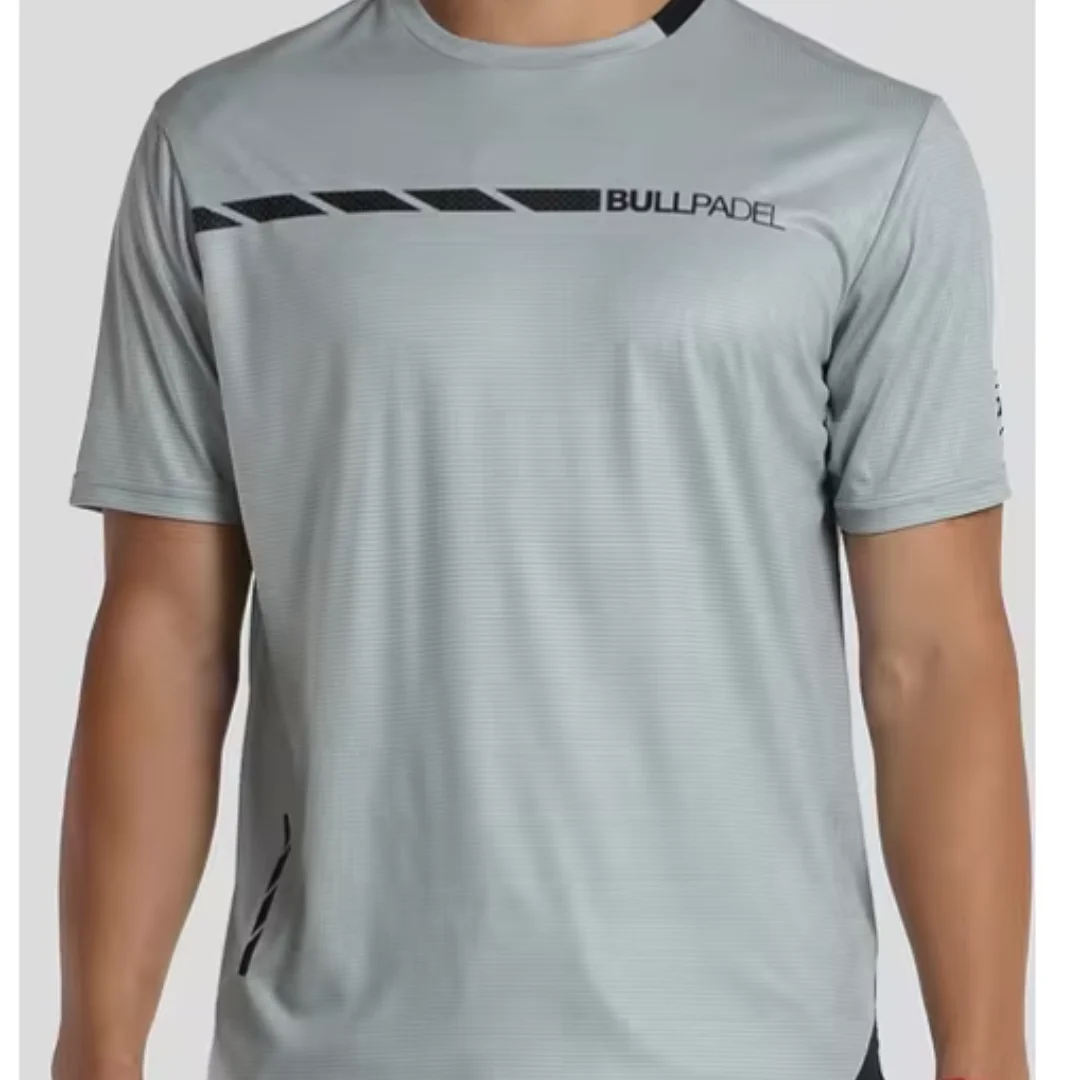 Bullpadel Men\'s T-Shirt Summer Tennis Short Sleeve Outdoor Running Loose Tops Football Badminton Comfortable Breathable T-Shirt