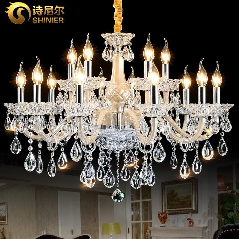 for Light Luxury Crystal Chandelier Modern Simple American Style Main Light for Living Room Bedroom Dining Room Villa Hotel