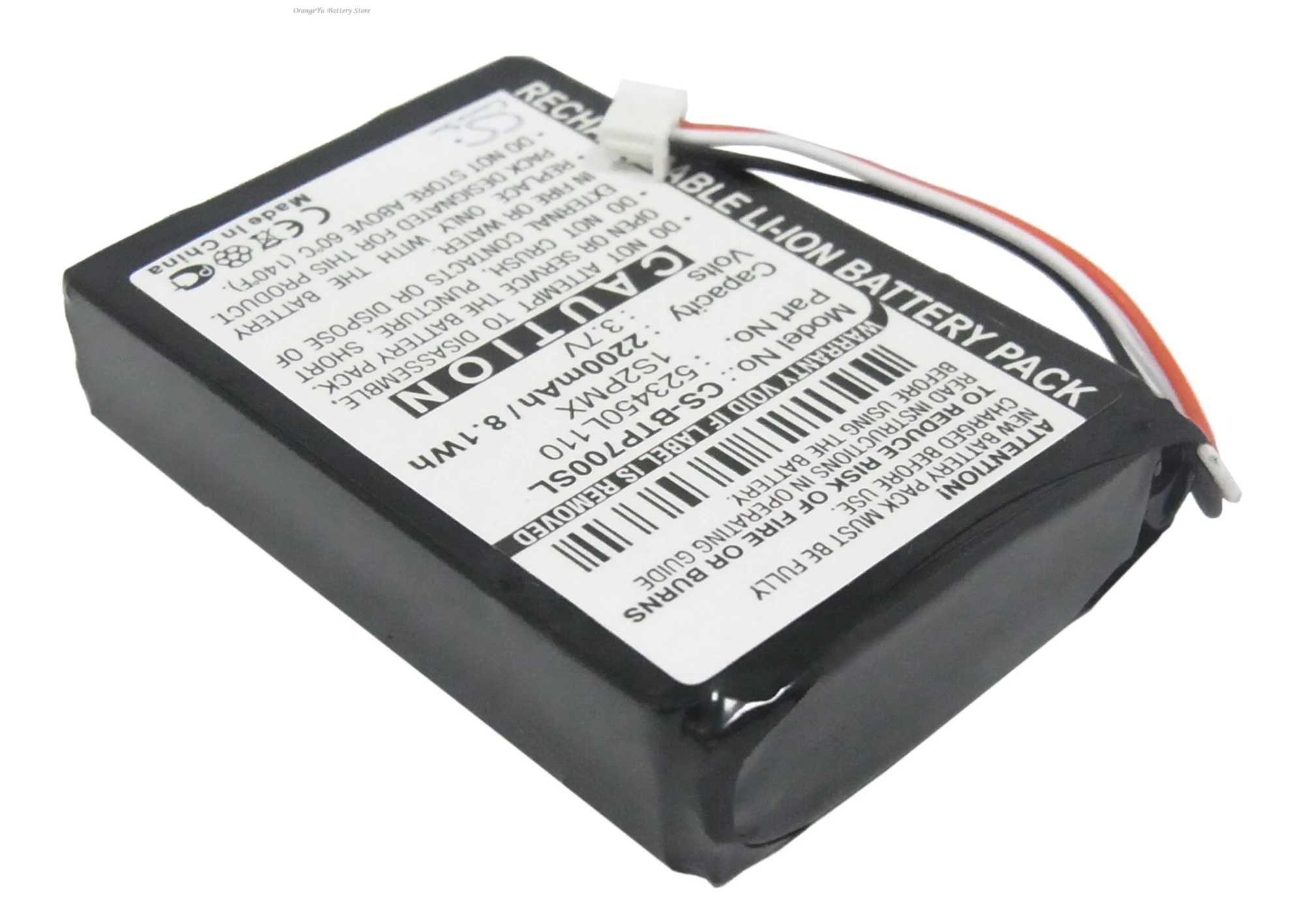 

3.7V 2200mAh GPS, Navigator Battery 1S2PMX, 523450L110 for Blaupunkt TravelPilot 500, TravelPilot 700 +TOOL