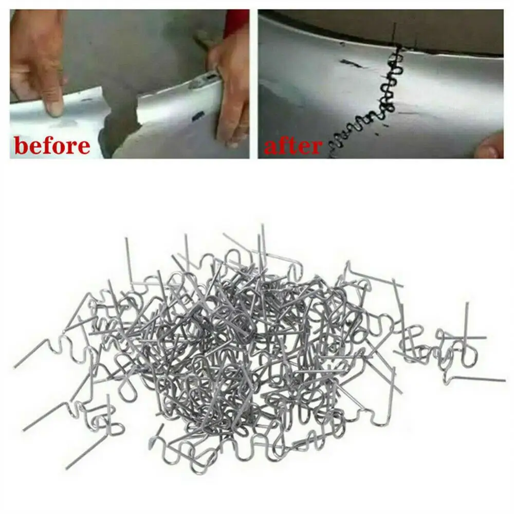 100pcs Hot Stapler Staples For Plastic Welder Repair Hot Welding Machine Welding Bumper Car Repair Tool Welding Wire Car Bumper