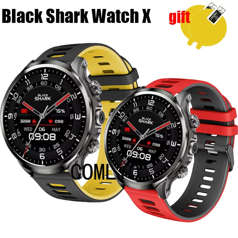 3in1 For Black Shark Watch X Strap Silicone Soft Sports Band Screen Protector Film