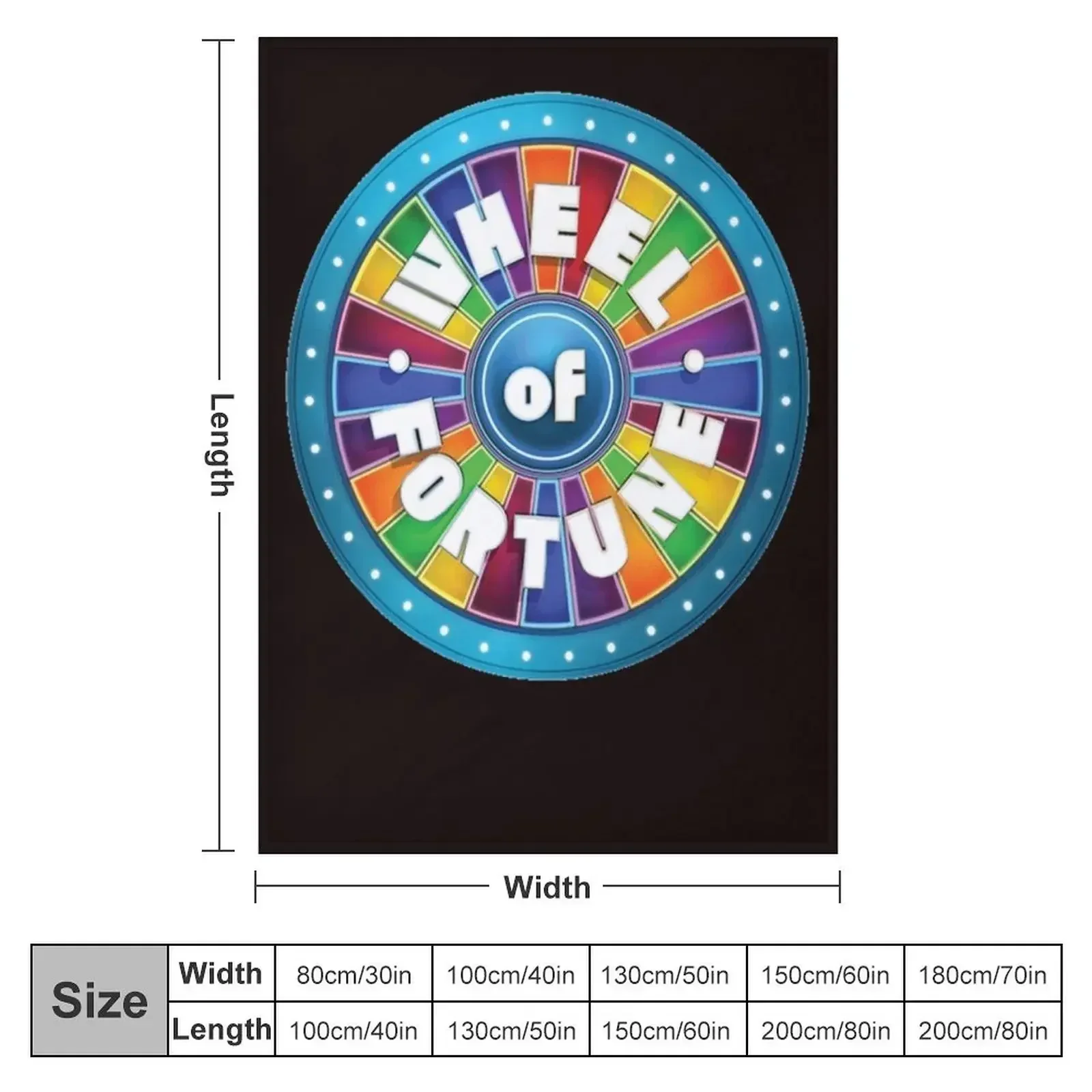 Wheel of Fortune Throw Blanket Luxury Custom Blankets