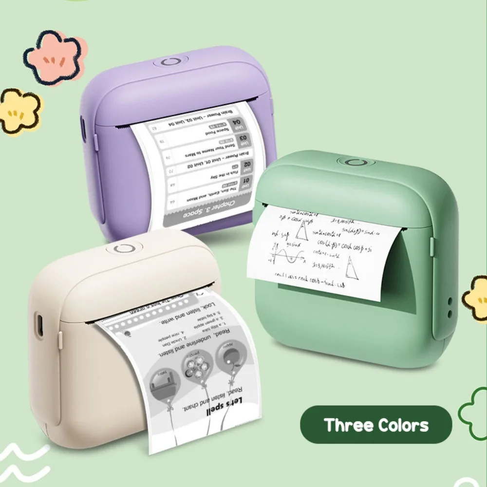 Mini Wireless Pocket Inkless BT Thermal Printer 203dpi HD Sticker Label Maker USB For Photo Notes Journal iOS Android Office
