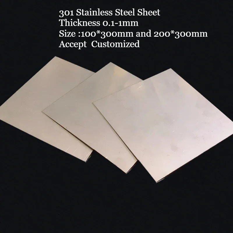 Thickness 0.1 0.2/0.3/0.4/0.5/0.6/0.7/0.8/0.9/1mm 301 Stainless Steel Sheet  SUS301 Metal Foil Plate  Accept  Customized
