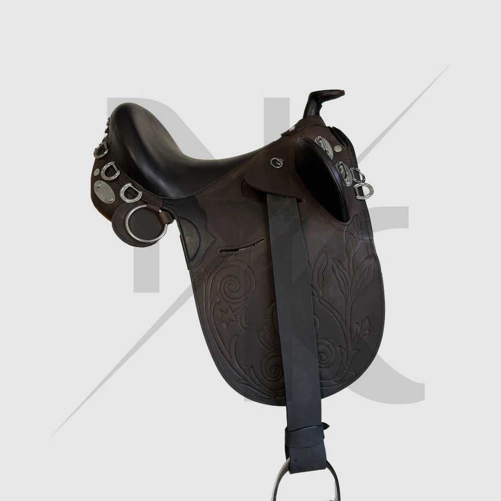 Premium Quality Australian Saddle, Leather Wood Saddle Saddle, Suitable for Riding, Durable and Comfortable, Deep Seat Saddle