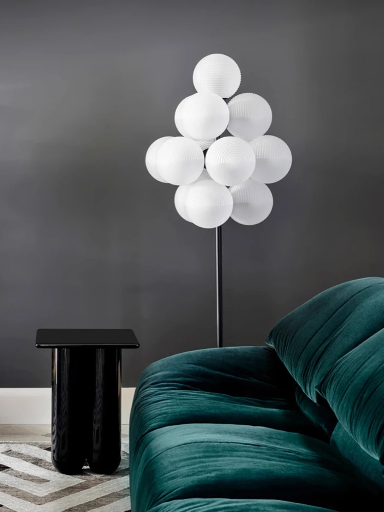 Nordic Led Grape Glass Lampa Biurkowa Lampy Podłogowe Salon Obok Sofa Stojak Światło Dekoracje Domowe Sypialnia Lampka Podłogowa