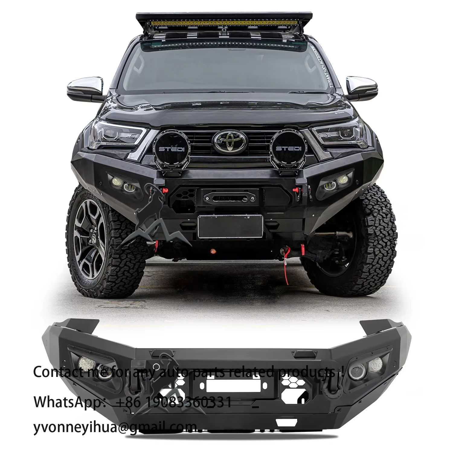 ADI OFF ROAD 4x4 Pickup Truck  High Quality Steel Rear Bumper Front Bumper Bull Bar for Hilux Revo Rogue Ccqueest 2021 2022 2023