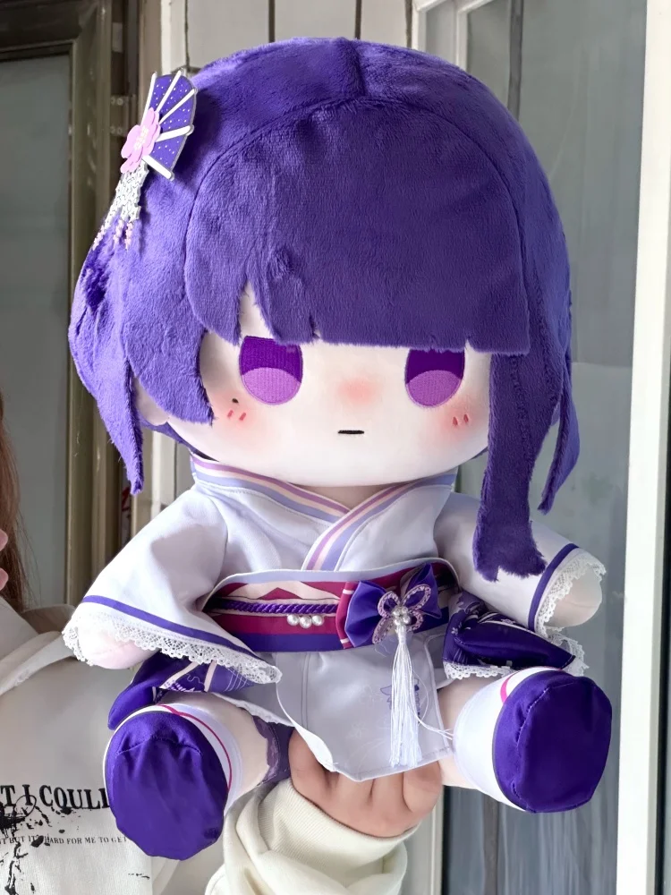 40 سنتيمتر Genshin تأثير رايدن شوغون القطن القطيفة الدمى عروسة كارتون لينة محشوة Kawaii غرفة ديكور لطيف هدية عيد ميلاد