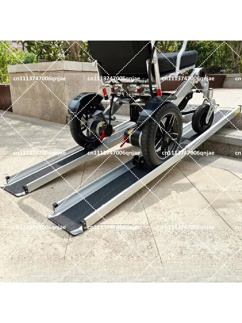 

Aluminum Alloy Wheelchair Ramp Portable Retractable Stair Step Pad Loading Board