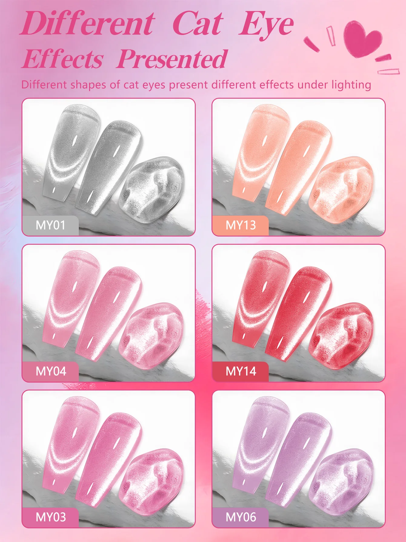 Un juego de 6 esmaltes de uñas en gel tipo ojo de gato, un juego de herramientas de manicura DIY de calidad de salón: esto es el regalo perfecto para mujeres y niñas.