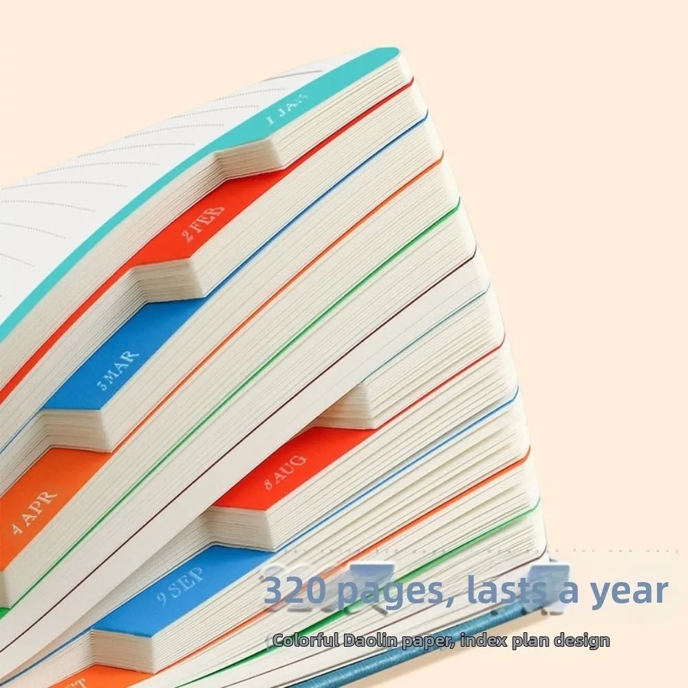 English 2027 Schedule Planner Notepad Wear-resistant Efficiency To-do List Notebook 12 Months Simple Personal Schedule Journal