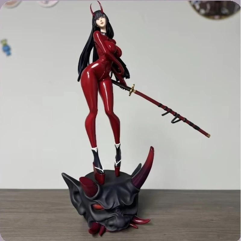 Senji Muramasa 1/4 Scale Large Beautiful Girl Anime Statue 55cm PVC Figure with Base for Desktop Decoration Gift