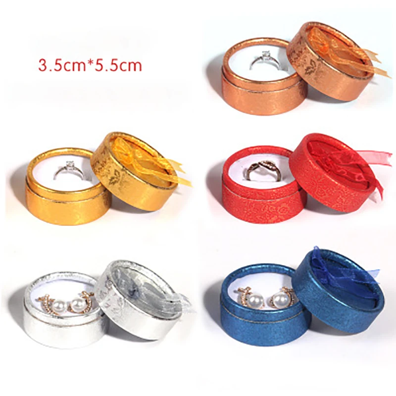 Valentine Day Jewellery Gift Box Round Cardboard Boxes Pendant Case Display for Earring Necklace Ring Watch Gifts Box