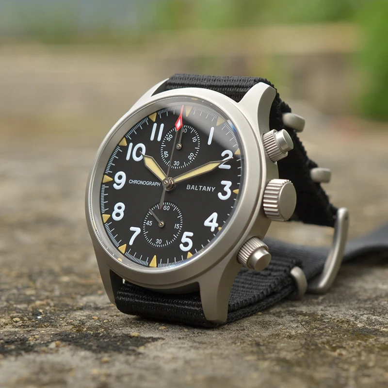 Baltany S5033 Chronograph Watch Man Pilot Watch Waterproof 100MM Sapphire Stainless Steel 39MM Quartz Military Watches For Man - view 3