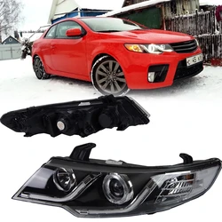 Car For KIA Forte 2009-2013 Headlights DRL Hella LED Bi Xenon Bulb Fog Lights Car Accessory Head Lamp