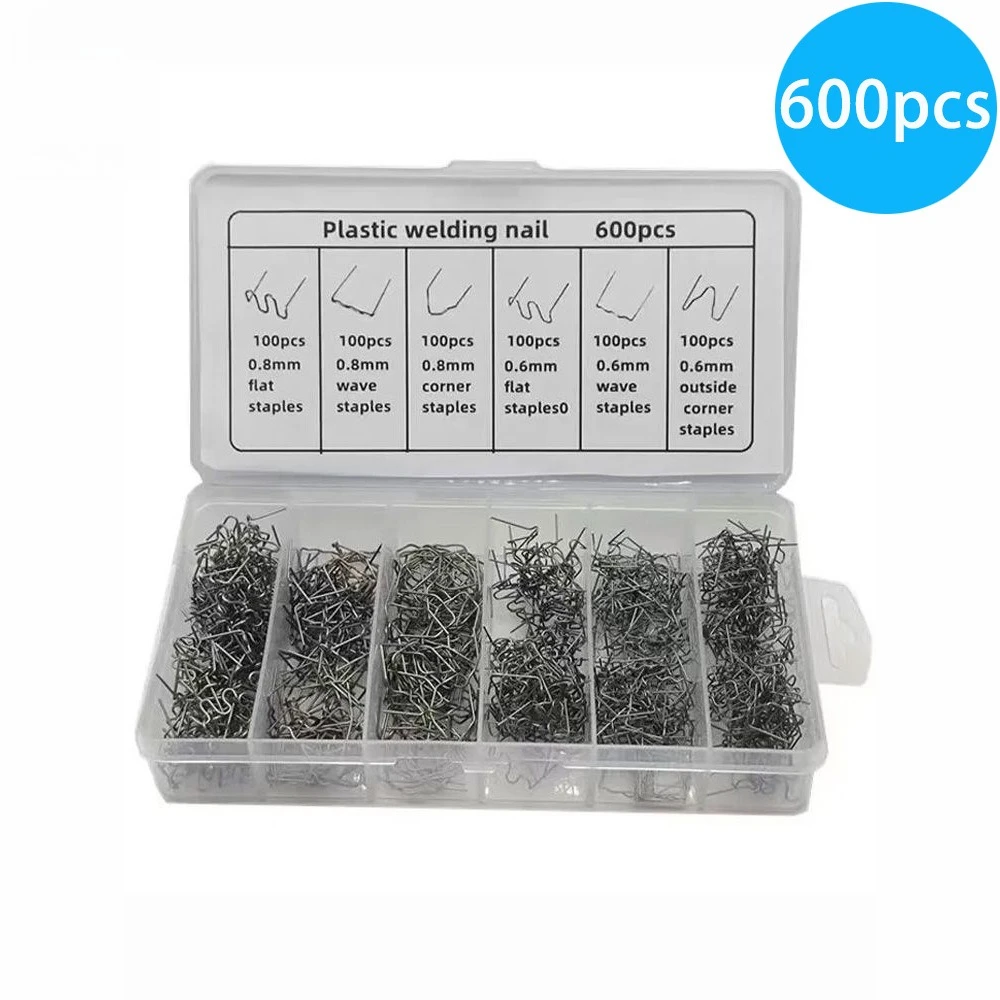 

600pcs 201 Stainless Steel Welding Wire Nail Car Bumper Plastic Welding Nail Solder Wire Repair Welding Nail Melting Point 1400℃
