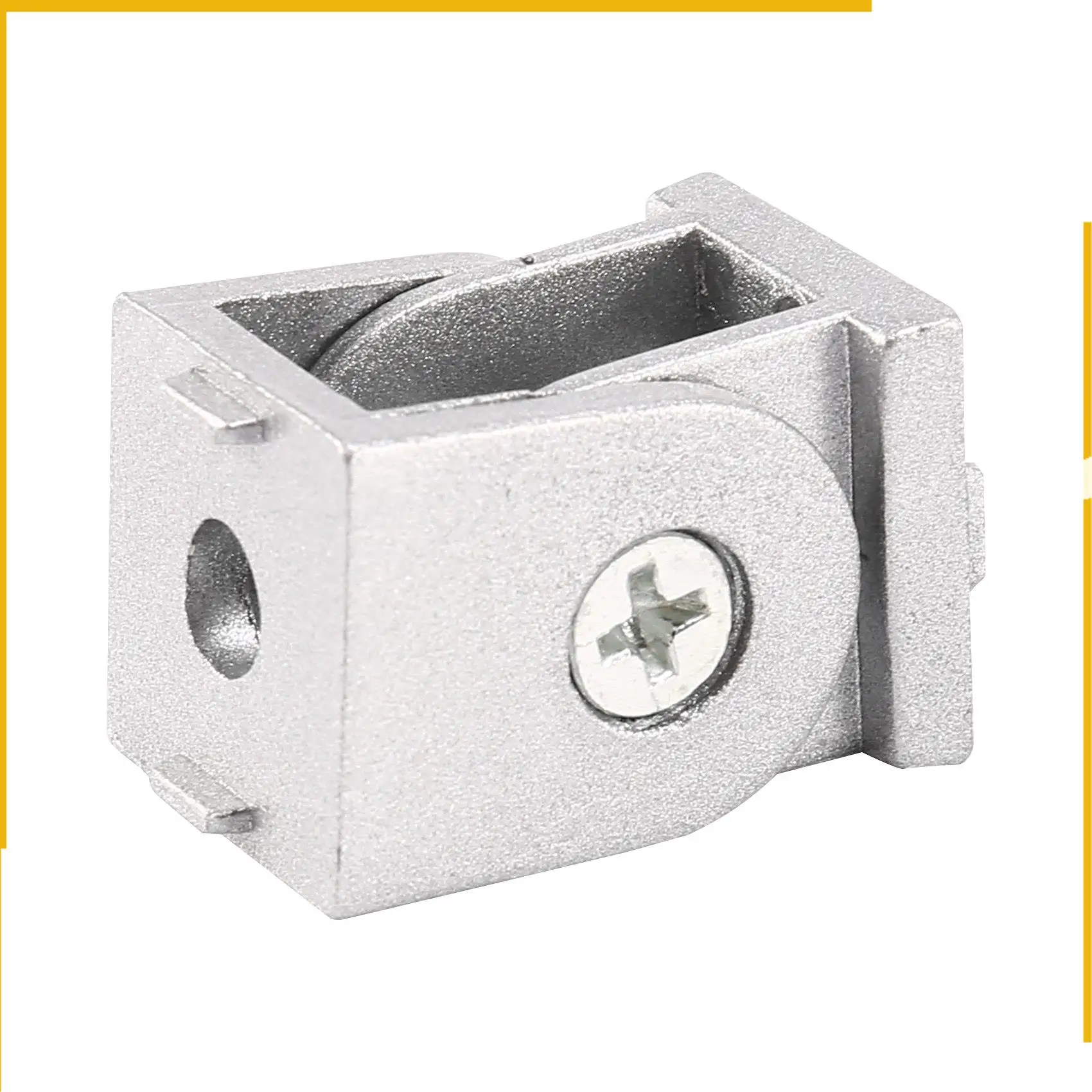 Conector de junta de pivô flexível de liga A92P 2 tamanhos para perfil de extrusão de alumínio padrão da UE 2020