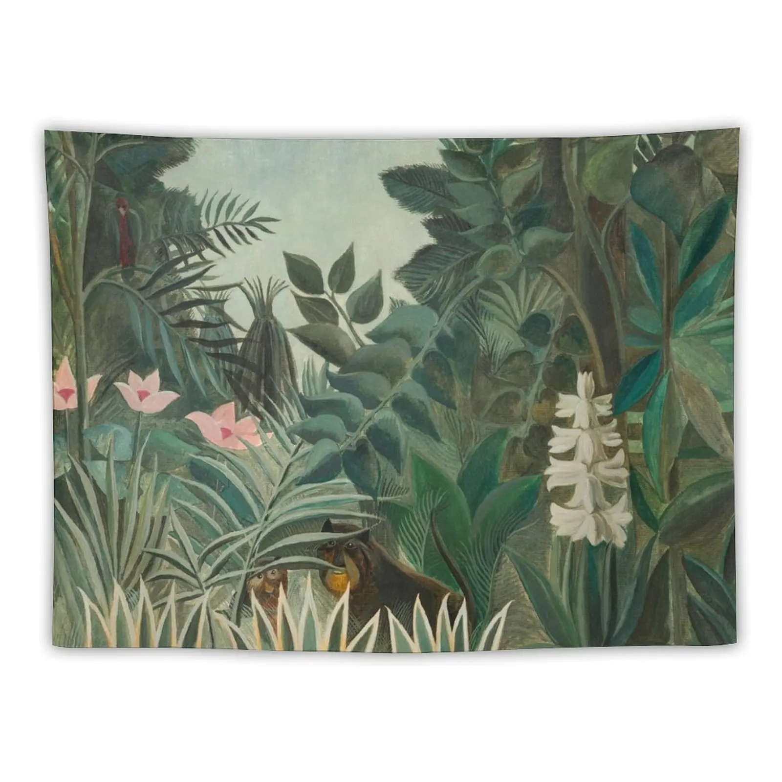 

Henri Rousseau - The Equatorial Jungle Tapestry Bedroom Decoration Decoration Bedroom Decorative Paintings Tapestry