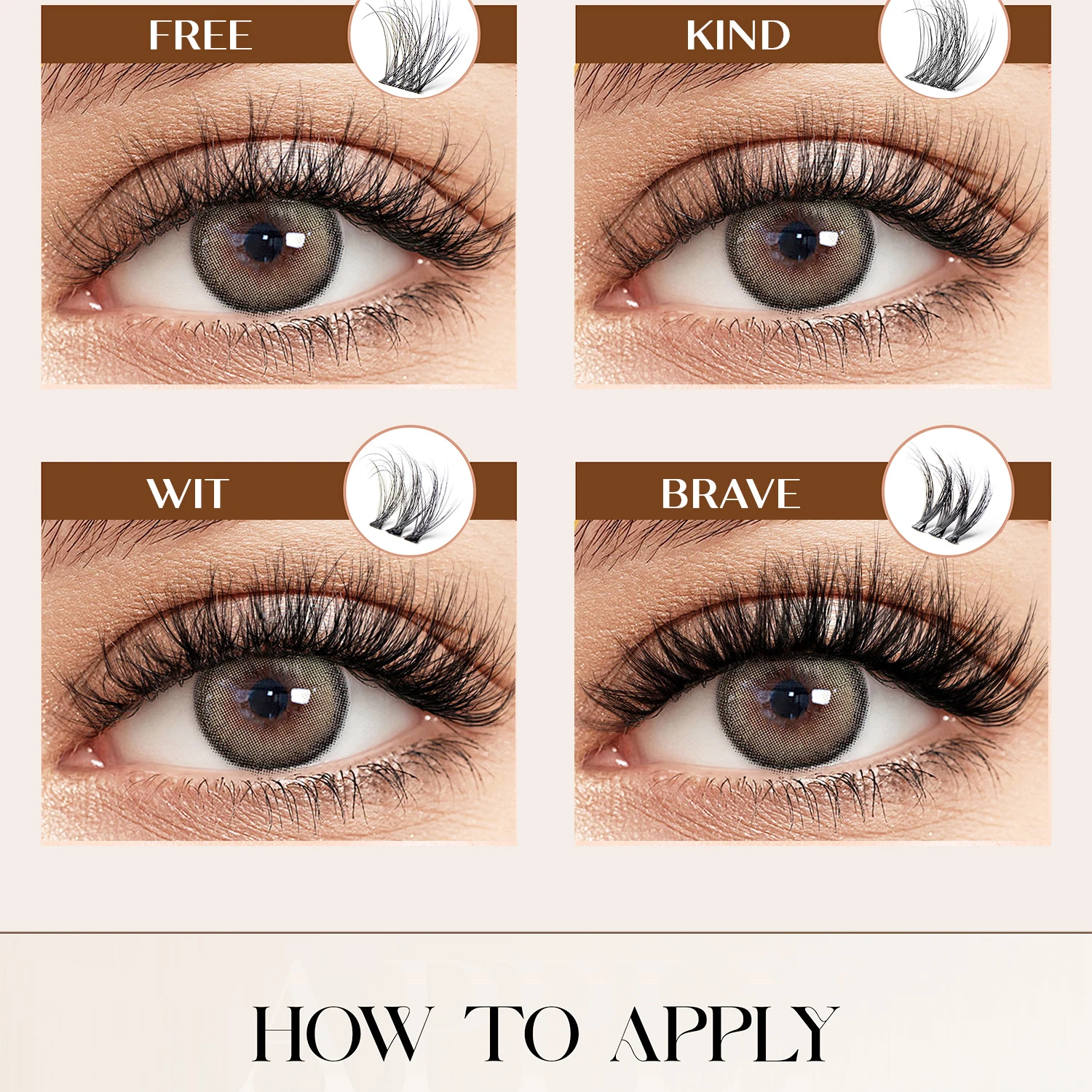Befer 144 Stück Wimperncluster, 3D-natürliche, flauschige Cluster-Wimpern, DIY-Wimpernverlängerung, 10–16 mm, hochwertiges, weiches, superdünnes Band-Make-up – Detail 5