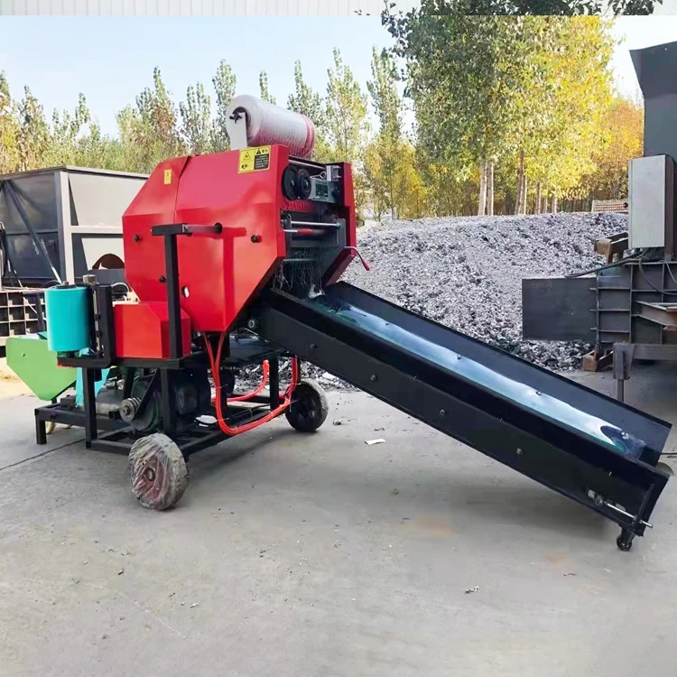 Efficient Grass Round Bale Type Compressing Packing Machine Corn Straw Silage Pressing Baling Machine