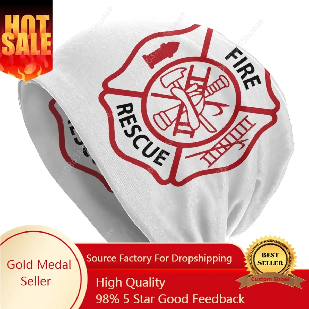 

Unisex Bonnet Winter Warm Knitting Hat Fire Rescue Firefighter Street Skullies Beanies Caps Adult Beanie Hats Outdoor Ski Cap