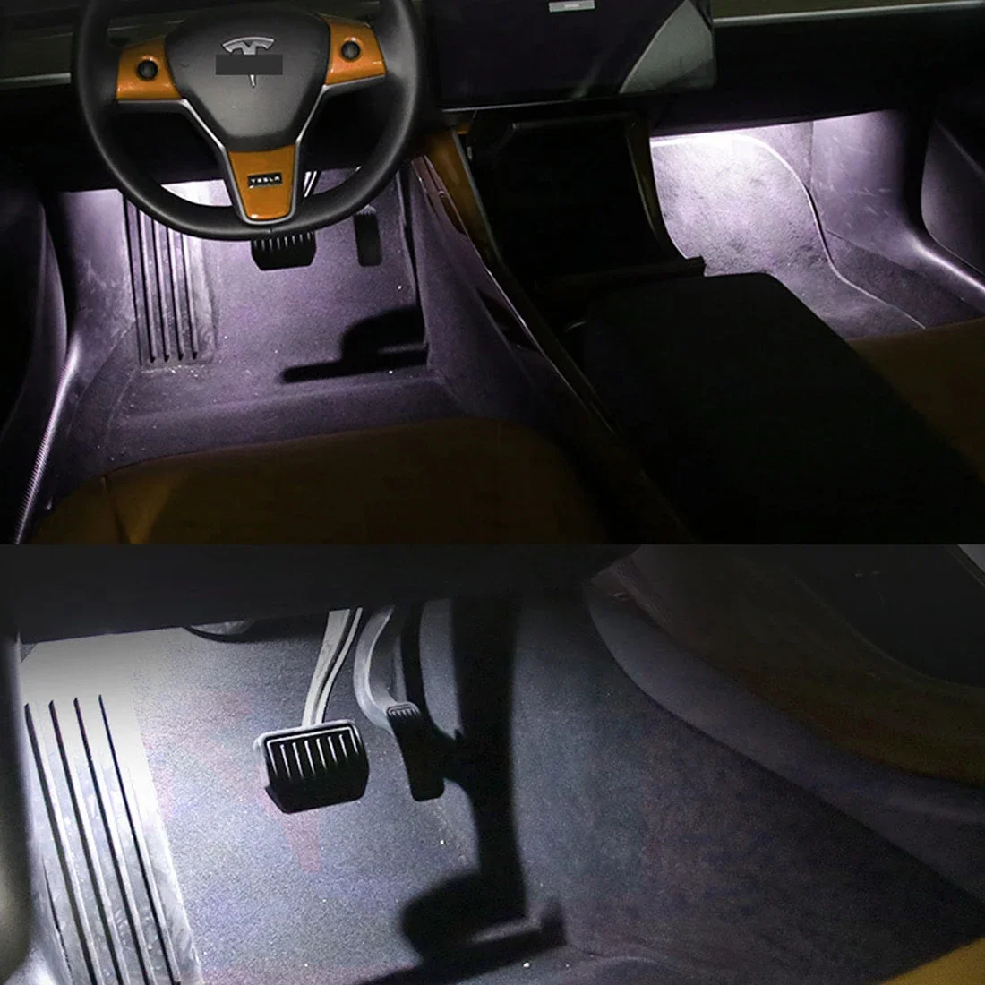 Tesla Model 3 Y S X LED Araç Ampulleri Kiti Ohio Ohio Ohio Sosy Gövde Frunk Işık Kapı Su birikintisi Ayak Kuyusu Işıkları Tesla Mod Ohio 3 için