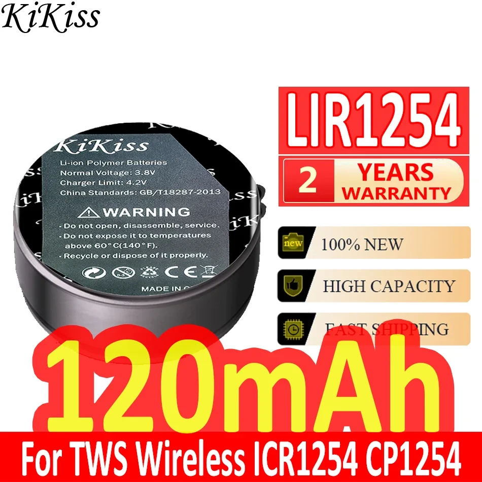 120mAh KiKiss Powerful Battery LIR1254 For Sony WF-1000XM3 WF-1000X TWS true wireless Bluetooth headset ICR1254 CP1254 Batteria