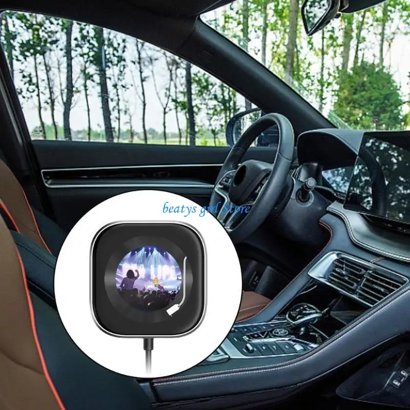 C7AB 1.6in Screen 5Ghz WiFi Bluetooth-compatible Wireless Adapter for Vehicle