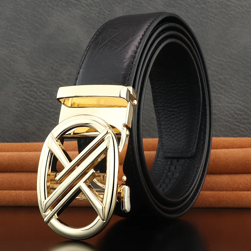 New High quality belts for men automatic buckle mode genuine leather waist beltluxury brand for men