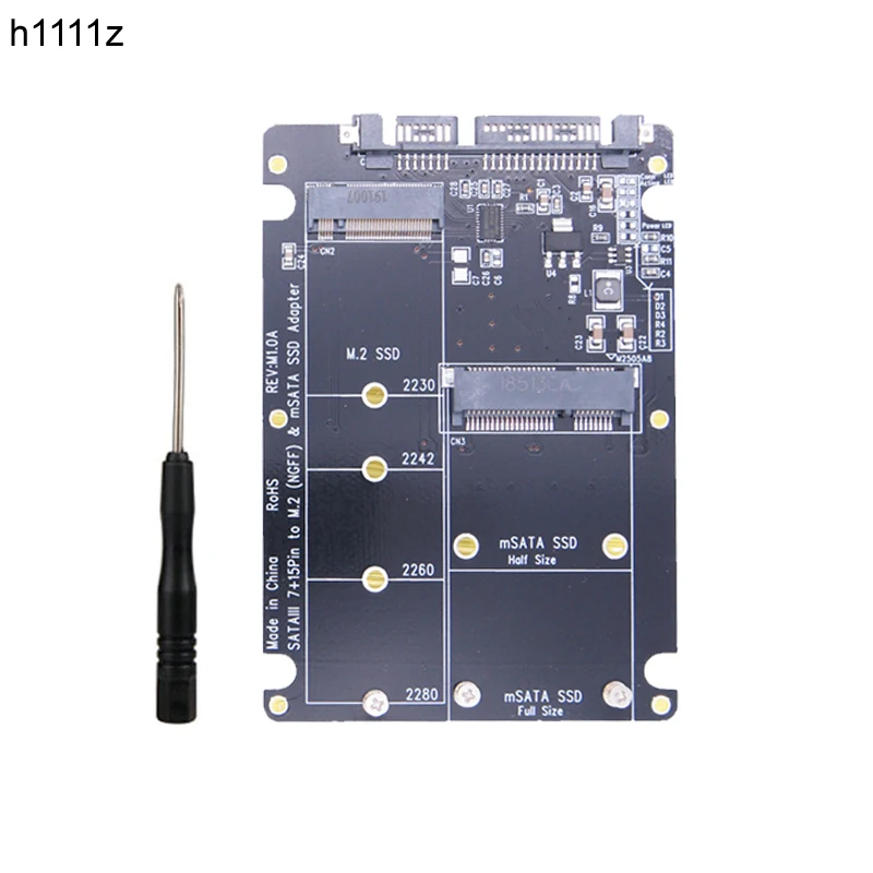 

SSD Adapter mSATA SSD M2 Adapter Board M2 SATA 3.0 Converter Riser for 2230 2242 2260 2280 M.2 SATA SSD for Half/Full Size mSATA