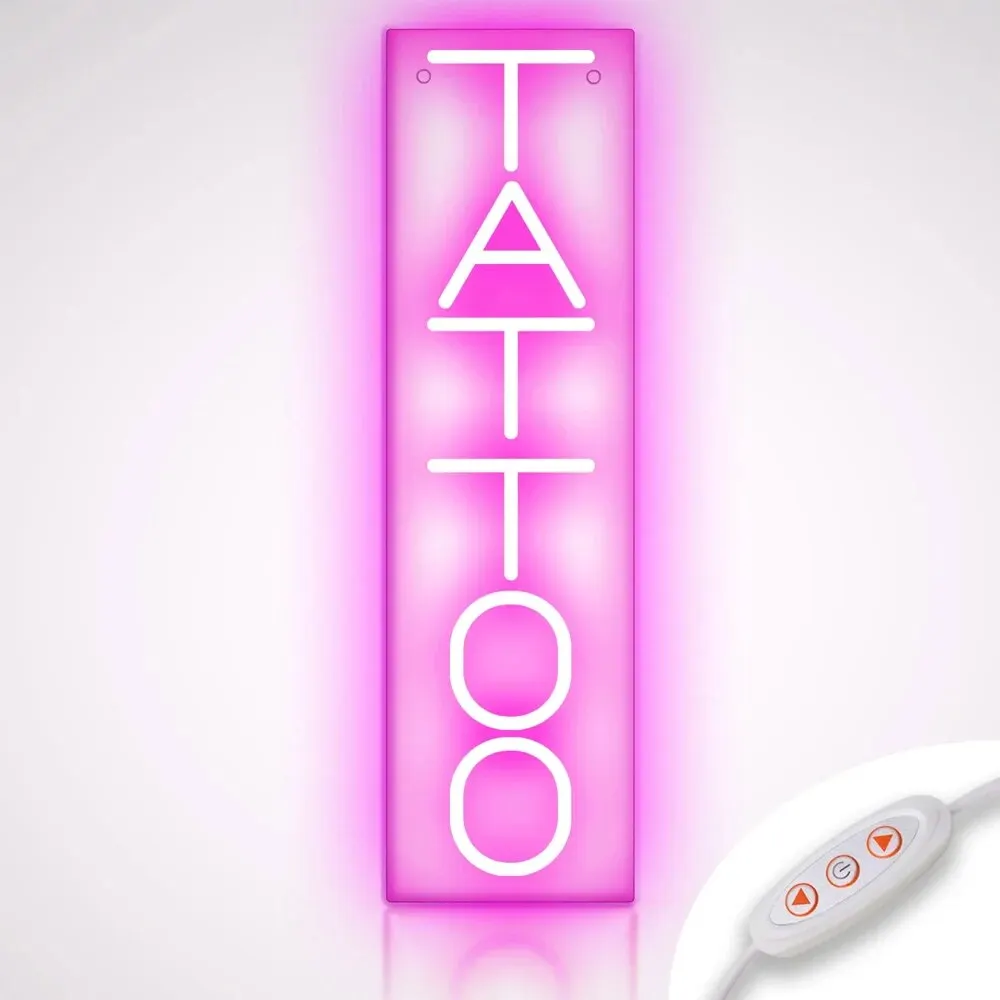 TATTOO neón 5V USB salón estudio tienda LED rosa diversión decoración de arte de la pared tienda comercial logotipo ventana exhibición regalo de Navidad