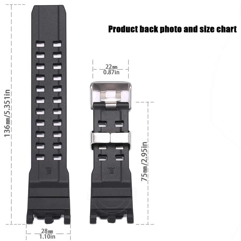 Watch Strap Suitable for Watch Band Men's  Second Generation Band Big Mud King Modified GWG2000 GWG-2000 GWG-2040  Accessories R