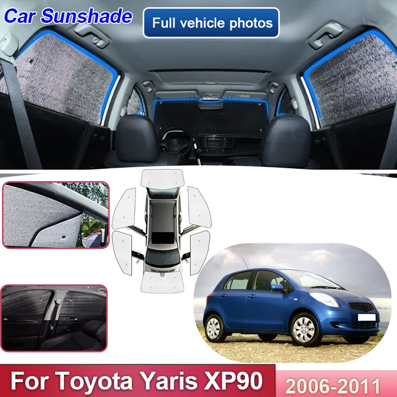 

Car Sunshades For Toyota Yaris XP90 2006~2011 5-Door Full Coverage Anti-UV Windshield Cover Reflective Visors Auto Accessories