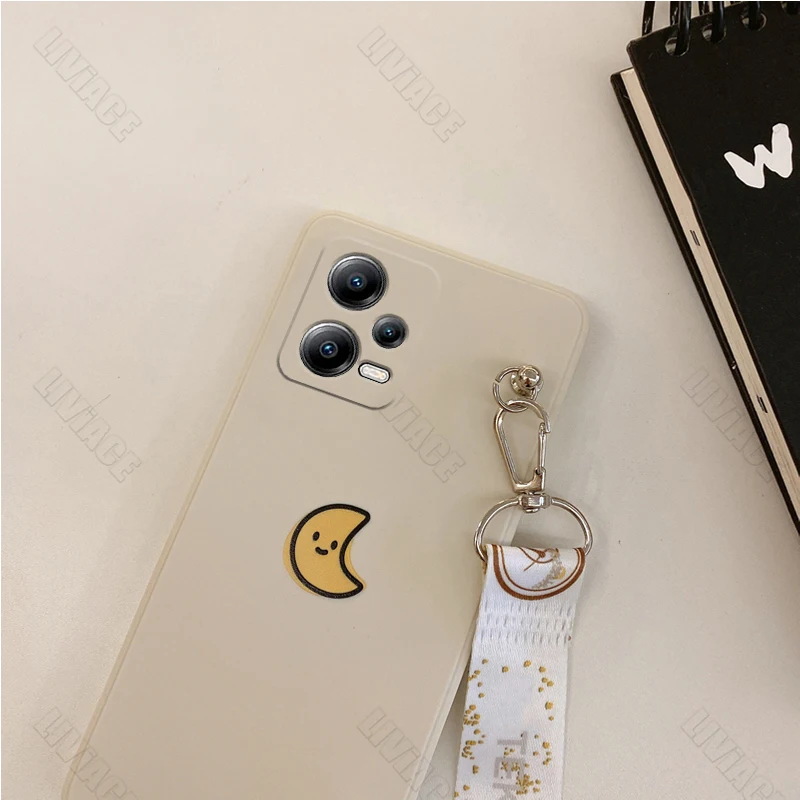 Sun Moon Crossbody Lanyard Phone Case On For Xiaomi Redmi Note 13 12 12s Redmi 12 12C 13C A1 A3 4G 5G Pro Plus 2022 Strap Cover