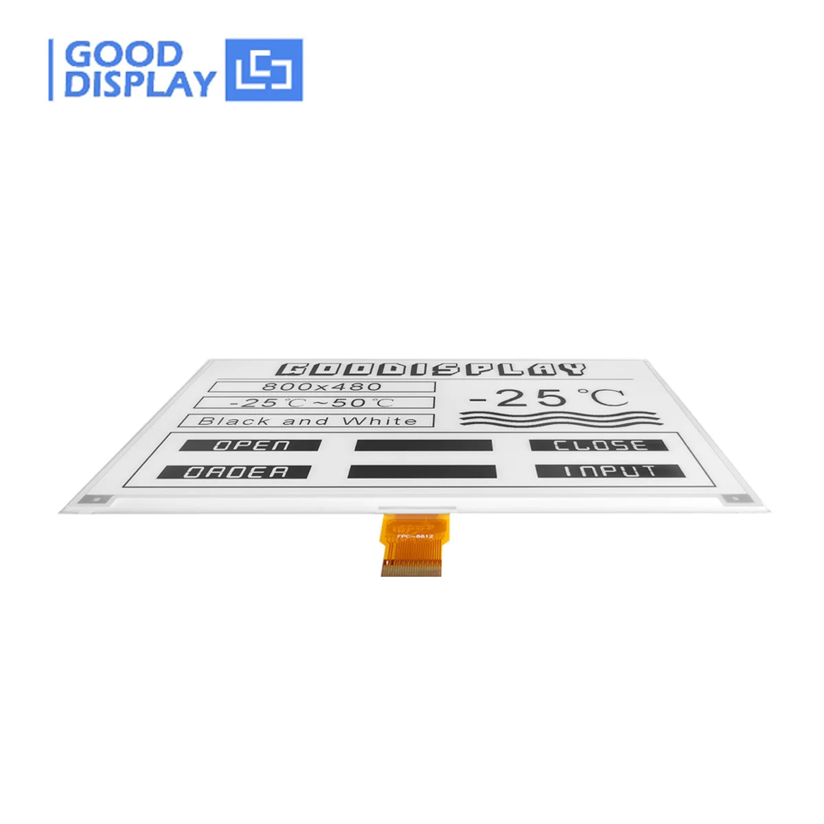 7.5인치 전자종이 디스플레이 HD 800x480 흑백 전자잉크 화면 4s 새로 고침 -25 ° C 내한성 E 잉크 디스플레이