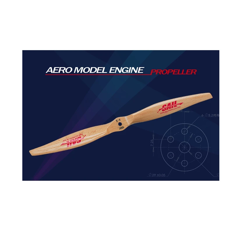 

SAILPROPELLER 14 дюймов 14x5 14x6 14x7 14x8 Beechwood Propeller для радиоуправляемой модели